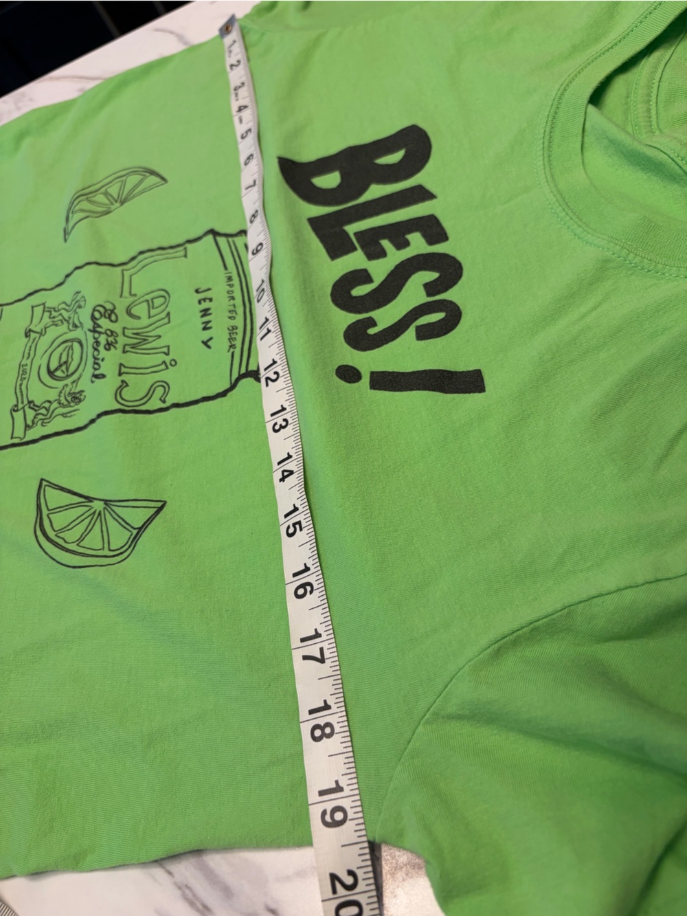 Jenny Lewis Modelo Especial Band Tee Lime Green US Size Medium - Picture 6 of 6